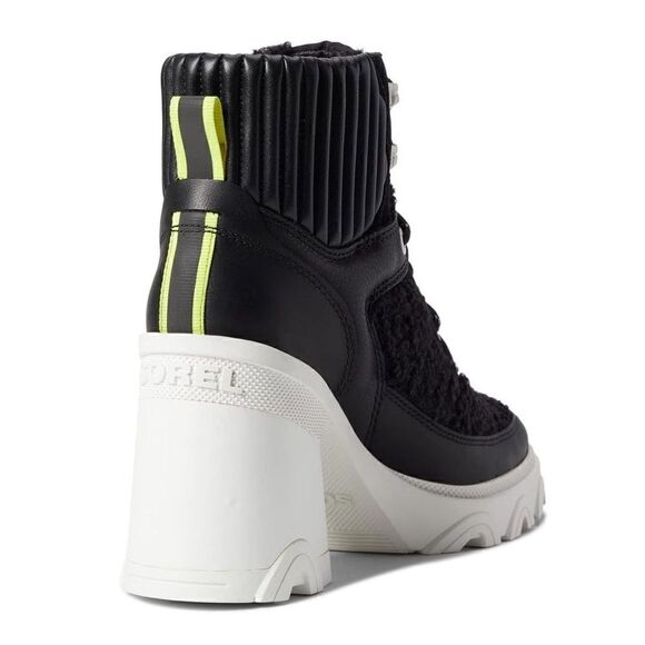 Sorel BREX Heel Cozy Lace Womens Size 9.5 Black/Sea Salt Waterproof Boots NEW - Picture 11 of 16